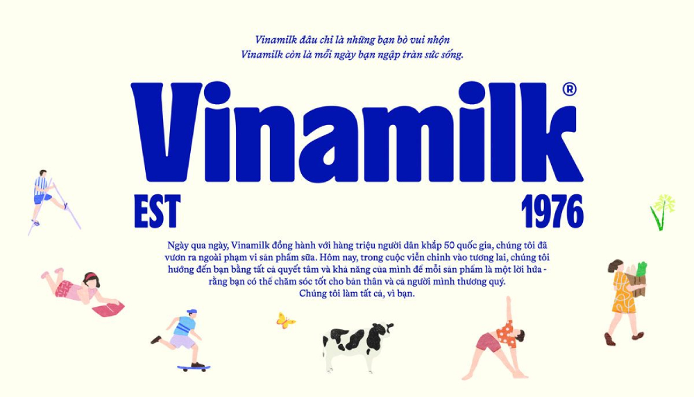 Bộ nhận diện thương hiệu của sữa Vinamilk