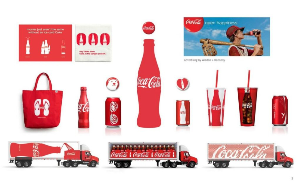 Brand Identity của Coca-Cola thể hiện rõ tính cách vui vẻ, nhiệt huyết