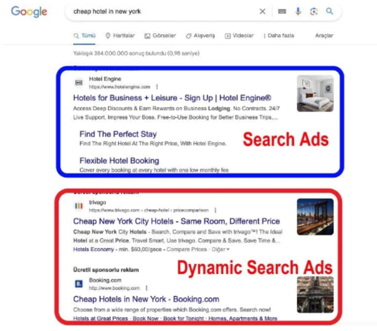 Phân biệt Google Search và Dynamic Search