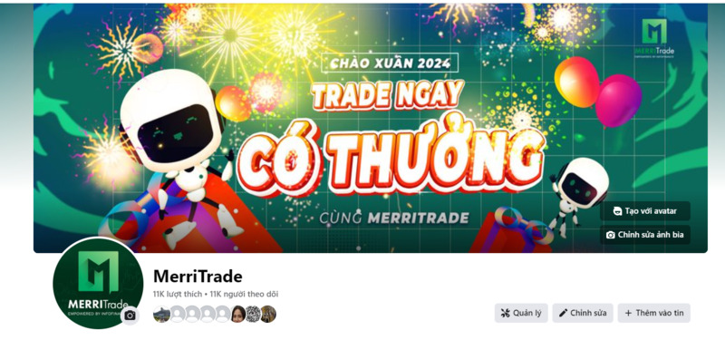 Stradex đã làm mới trang page của Meriitrade