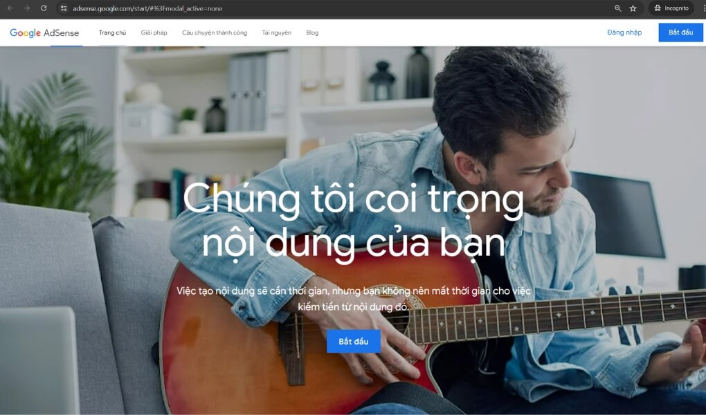 Truy cập trình quản lý quảng cáo Google