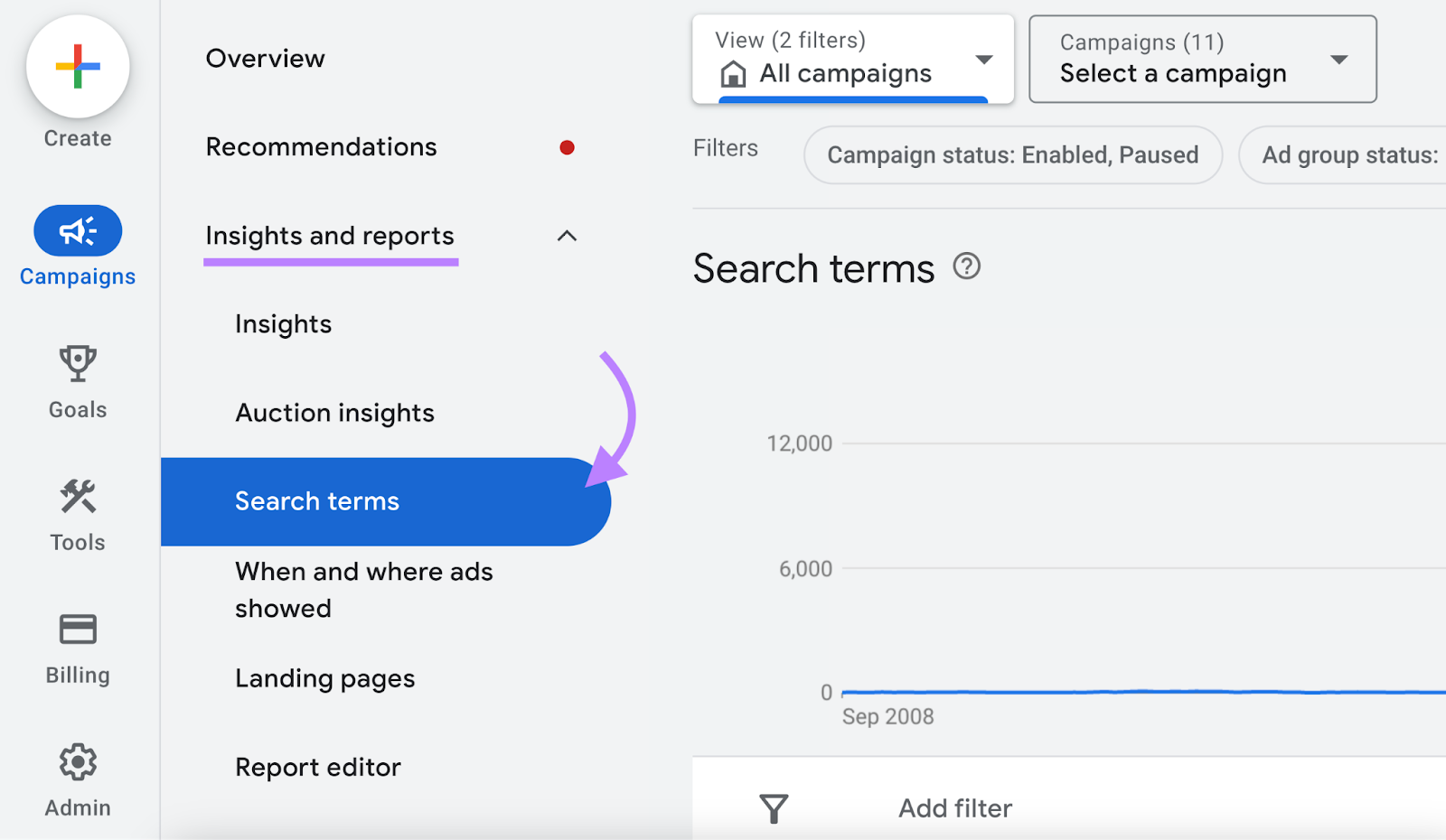 Google Ads Search Term Report